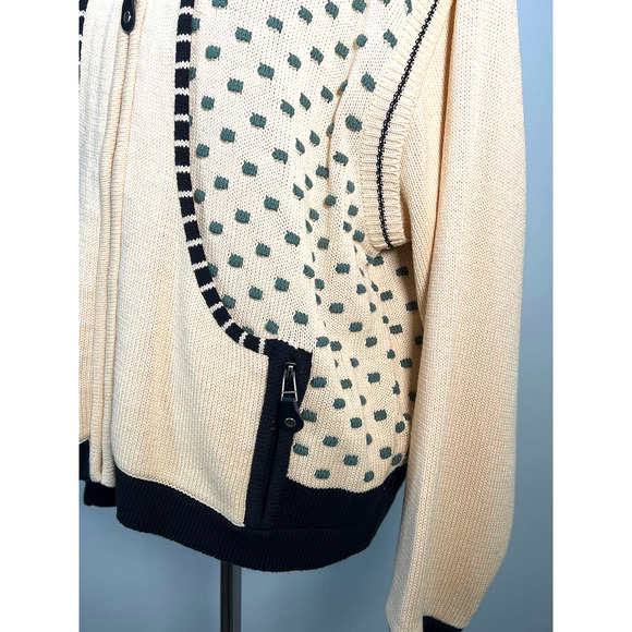 Jaime Sadock Sweater Jacket Medium Zip Up Convertible Vest Golf Lined Vtg NWT - Picture 3 of 14